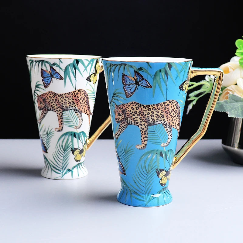 Europe Luxury Bone Coffee Mug Cup Set