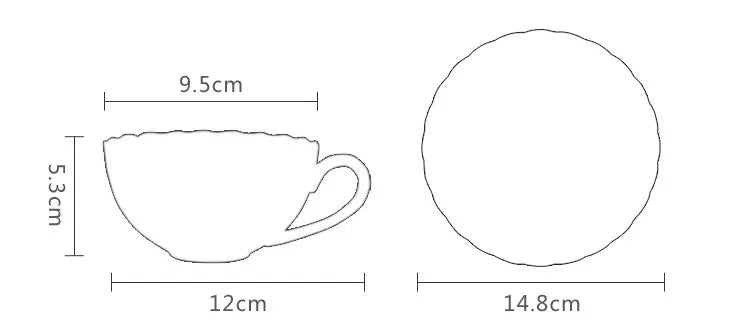 Pink Romantic Pumpkin Coffee Cup Set