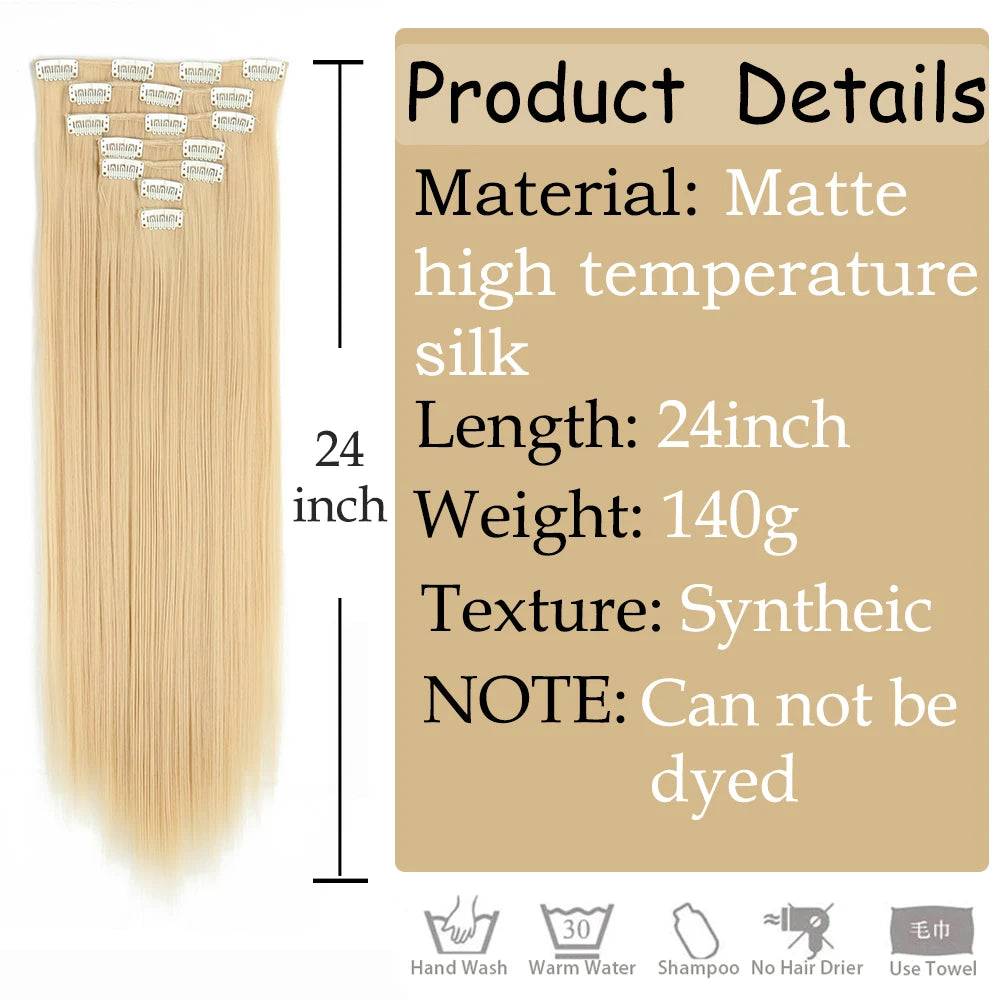 Synthetic Blonde Hair Extensions