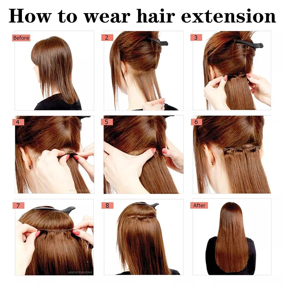 Synthetic Blonde Hair Extensions