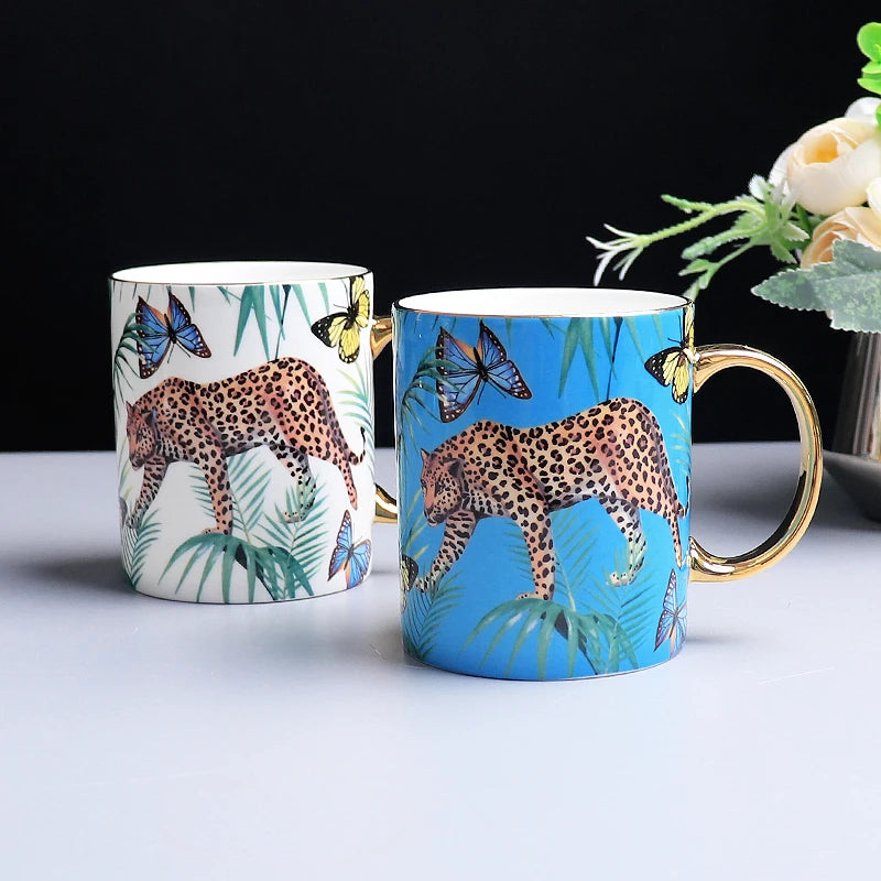 Europe Luxury Bone Coffee Mug Cup Set