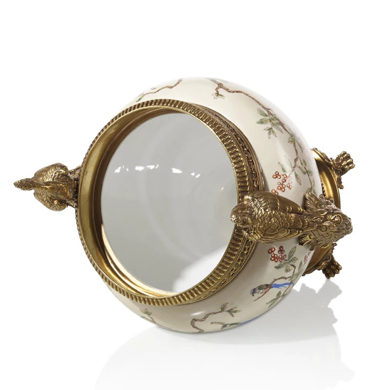 European-Style American Peacock Ceramic Decoration