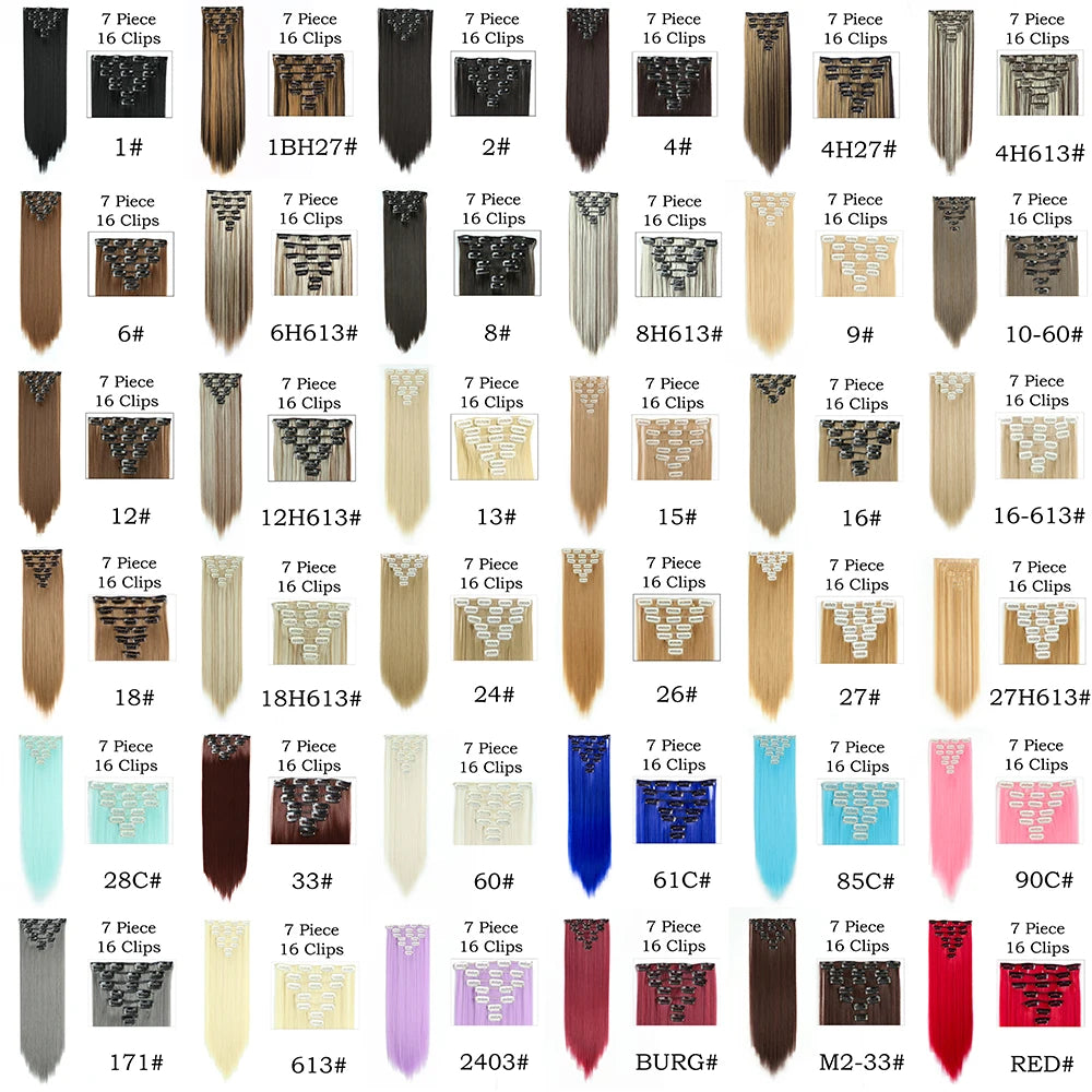 Synthetic Blonde Hair Extensions