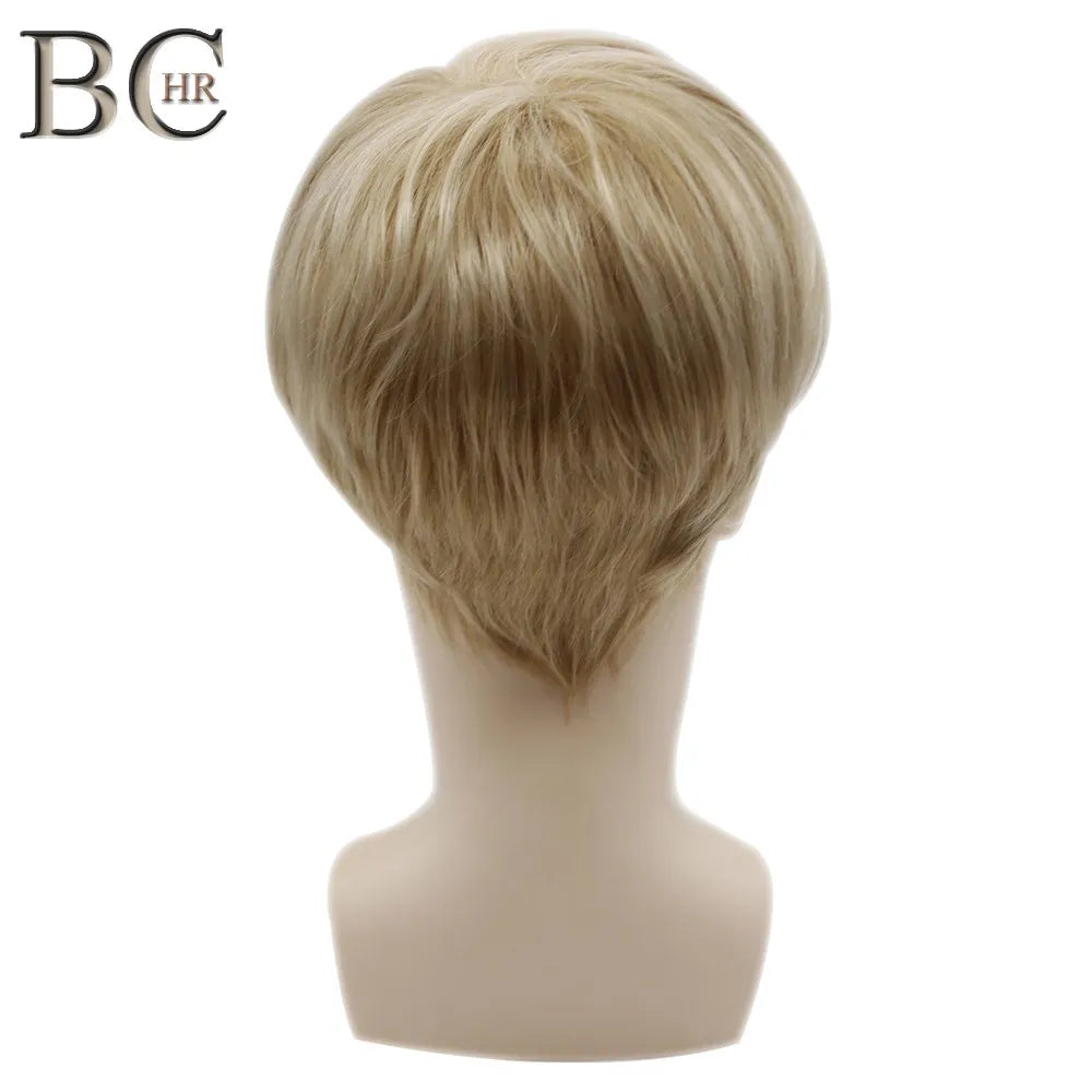 BCHR Short Mens Blonde Wigs