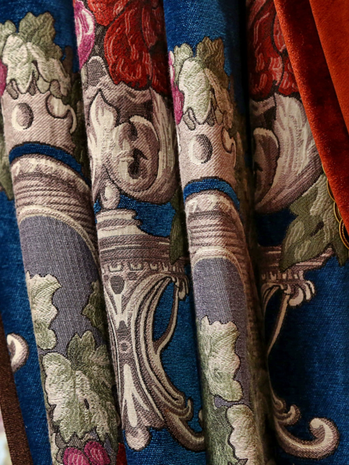 American Style Luxury Curtain Court Chenille