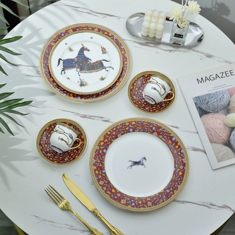 Western-Style Ceramic Bowl and Dish Bowl Set