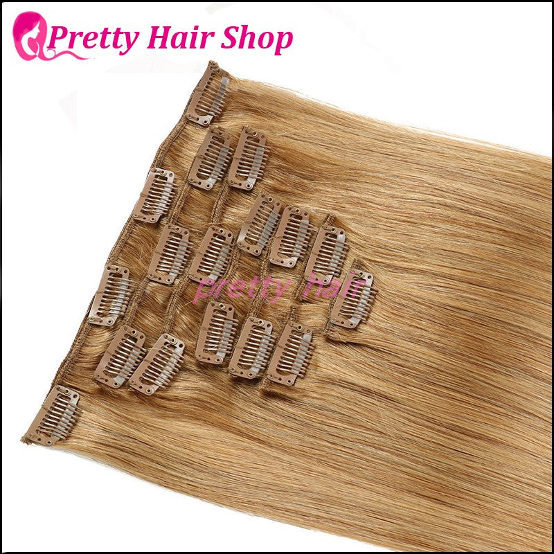 Straight Human Clip-In Hair Extension