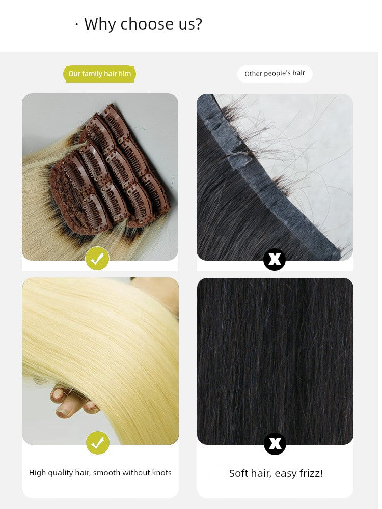 Real Hair Piece Women's Waig Set