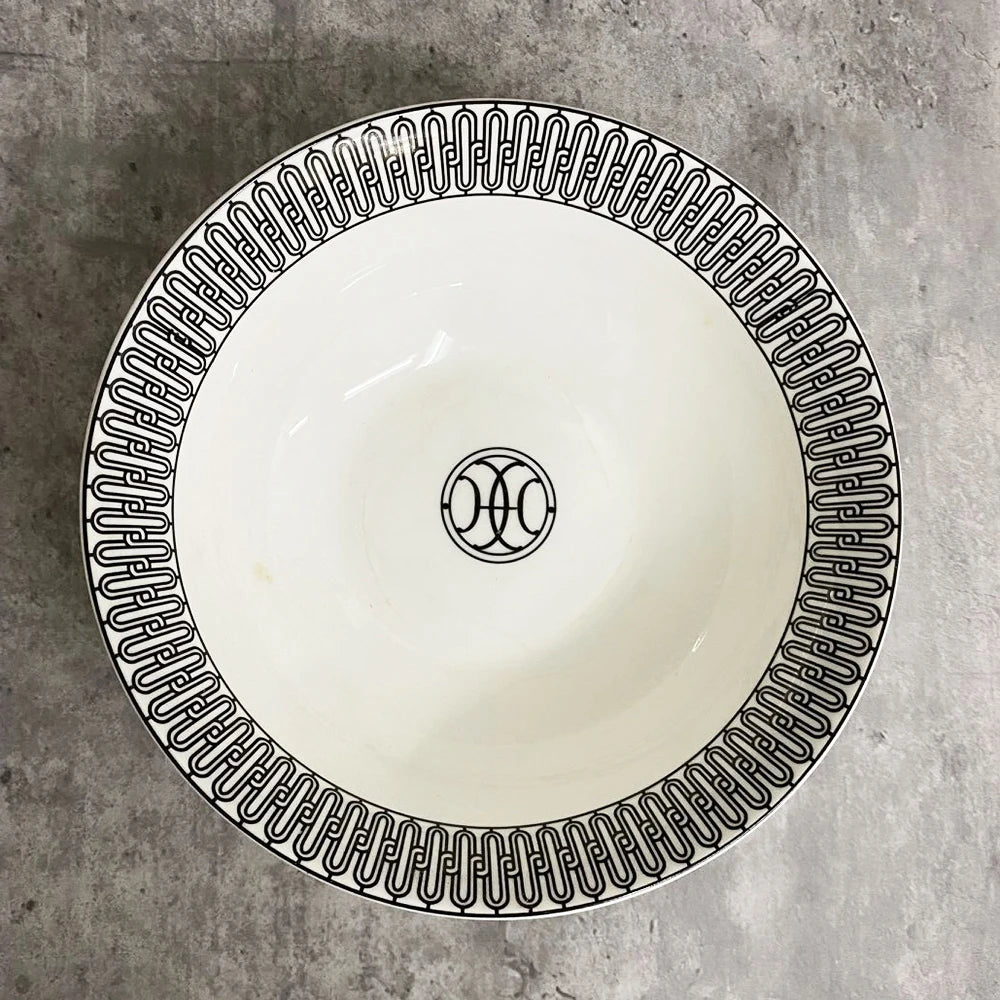 Big Handpainted Nordic Ceramic Bowls For Ramen Noodle