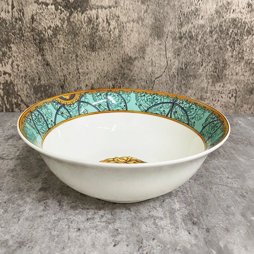Big Handpainted Nordic Ceramic Bowls For Ramen Noodle