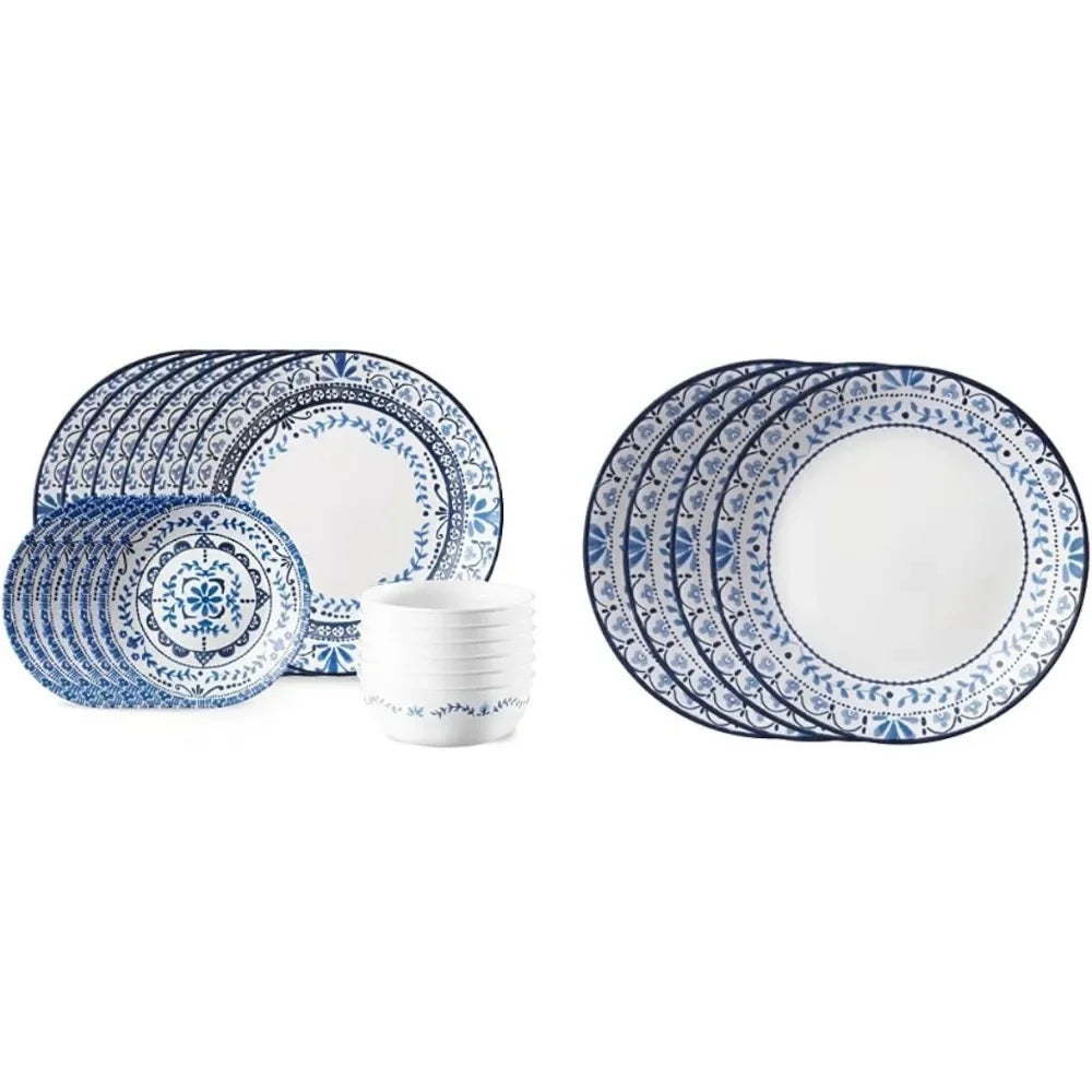 Lightweight Round 4-Pieces 8.5" Glass Salad Plates