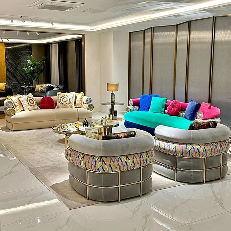 Soft Fancy Unique Sofa Modern Puffs Sofa