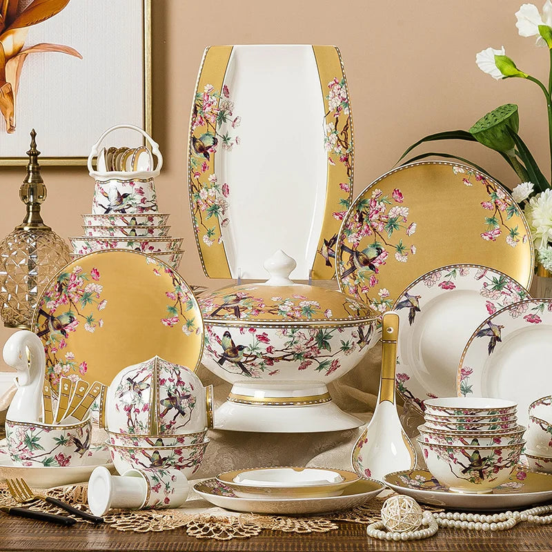 Tporcelain Nordic enamel tableware set