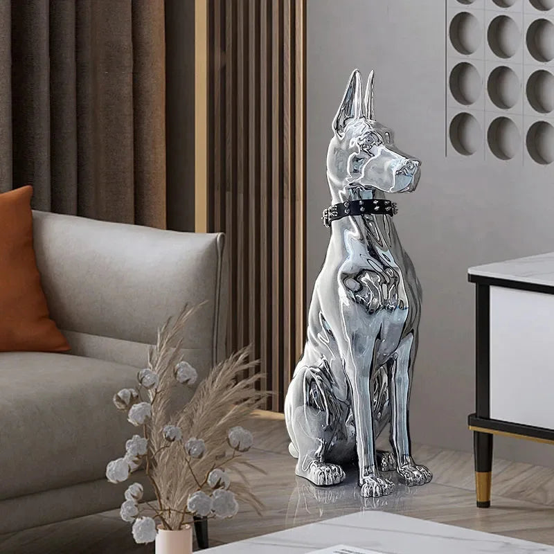 Electroplating Dog Porch Ornament Statue