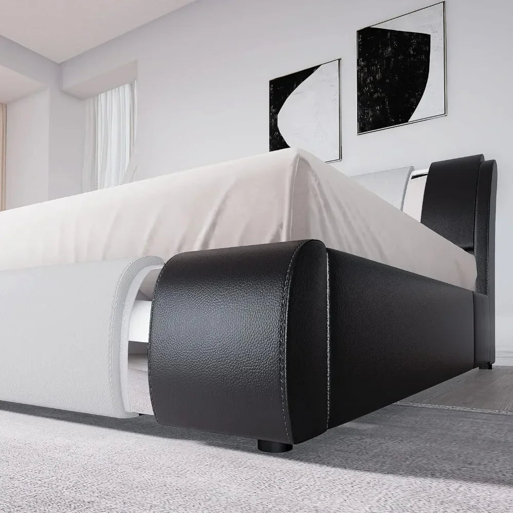 Bed Frame With Iron Plate Trim