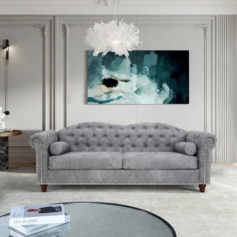 Upholstered Sofa Couch with Deep Seats