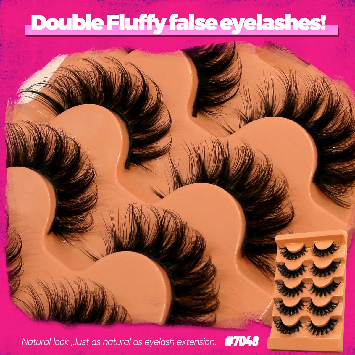 GROINNEYA Fluffy False Eyelashes