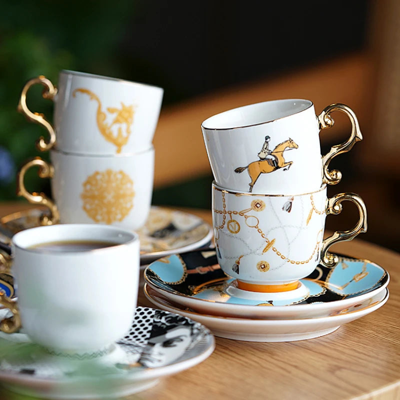 Retro Little Luxury Flower Tea Cup