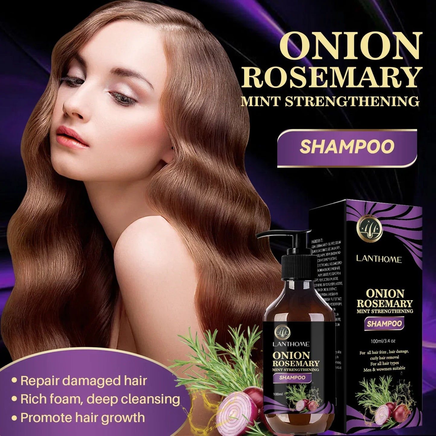 Onion Rosemary Strengthening Shampoo