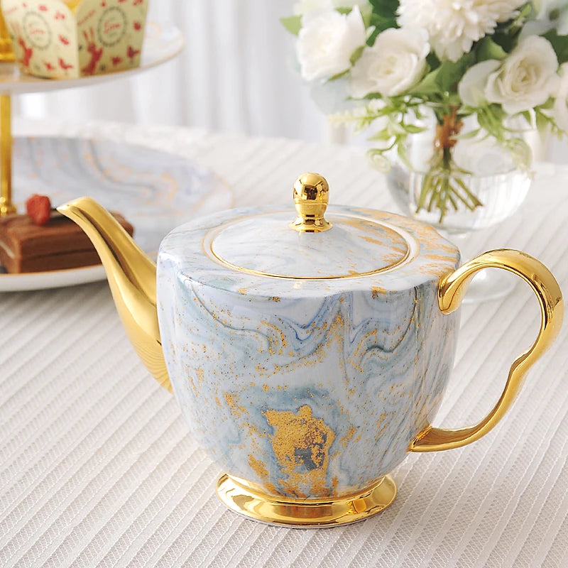 European Light Luxury Bone China Coffee Cup and Saucer Set