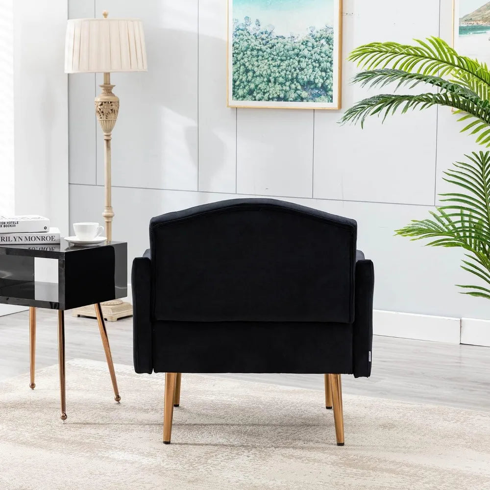 Velvet Accent Chair with Arms for Living Room