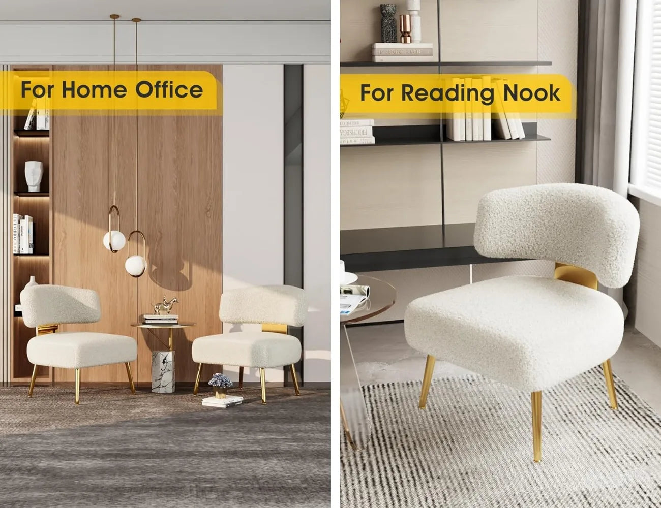 Oversized Sherpa Boucle Accent Chair