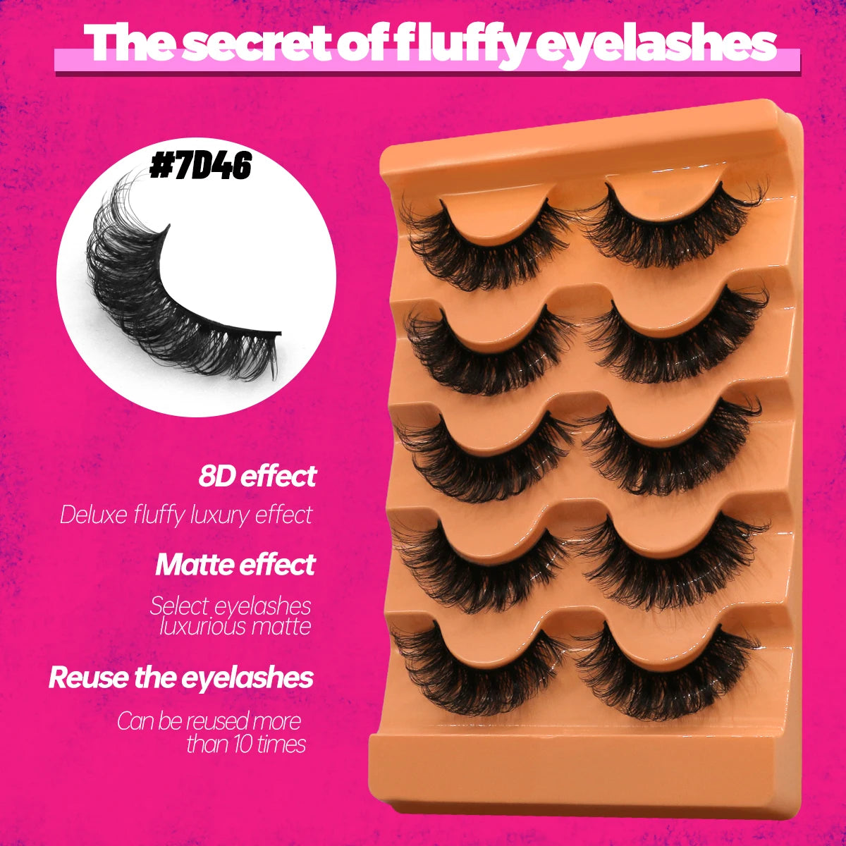 GROINNEYA Fluffy False Eyelashes