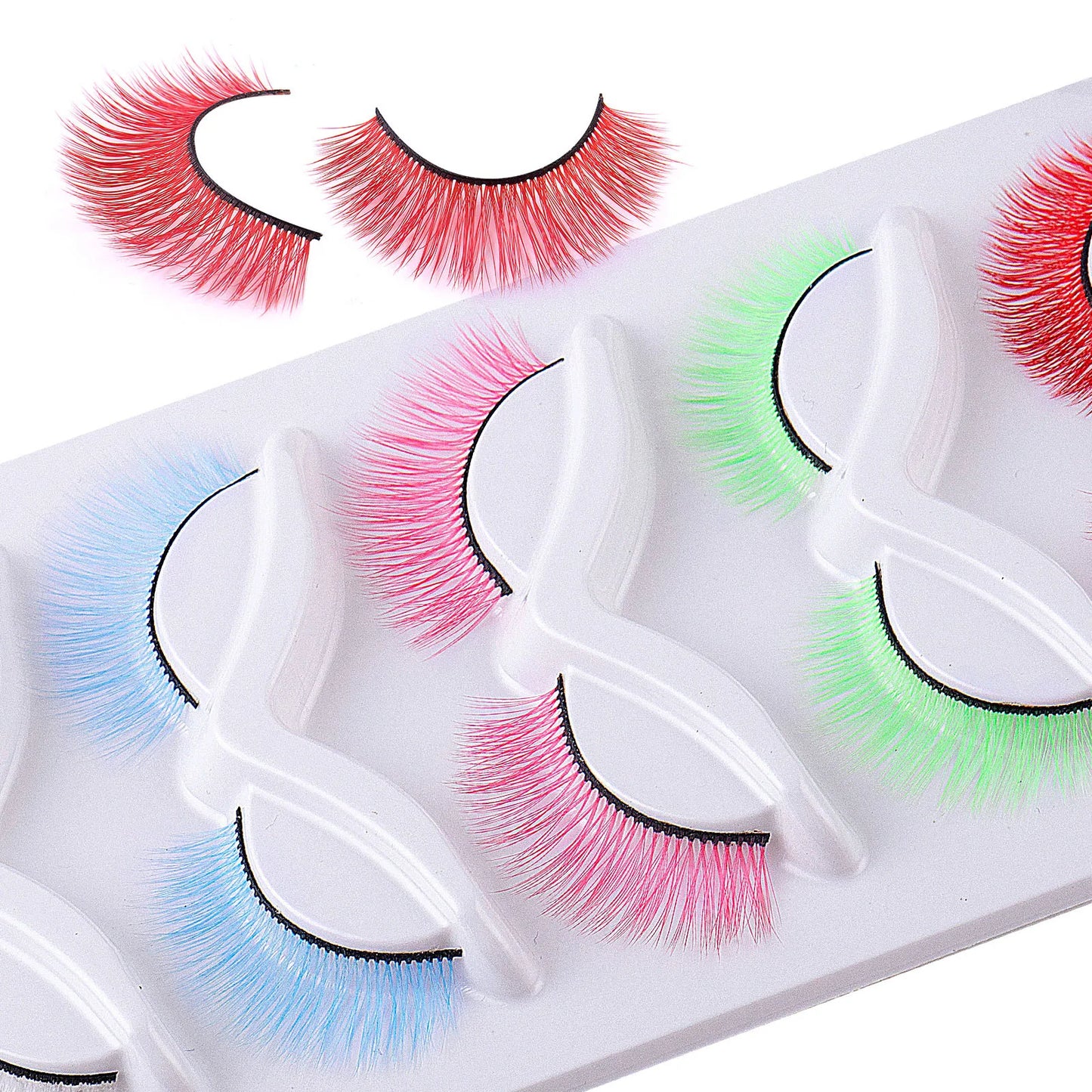 Mix Color Rainbow Eyelashes Set