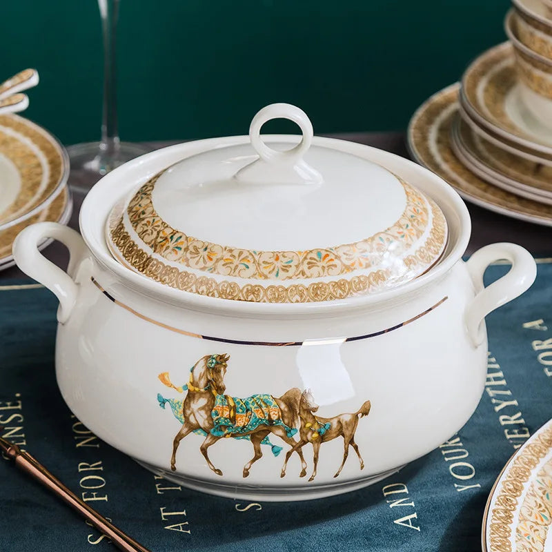 Jingdezhen bone china plate set
