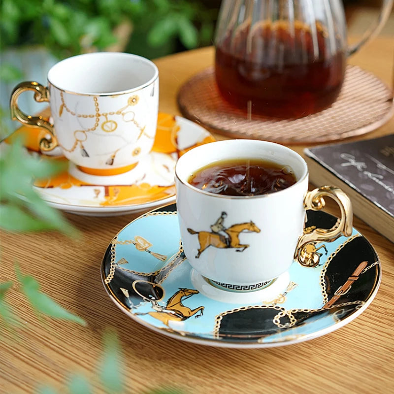 Retro Little Luxury Flower Tea Cup