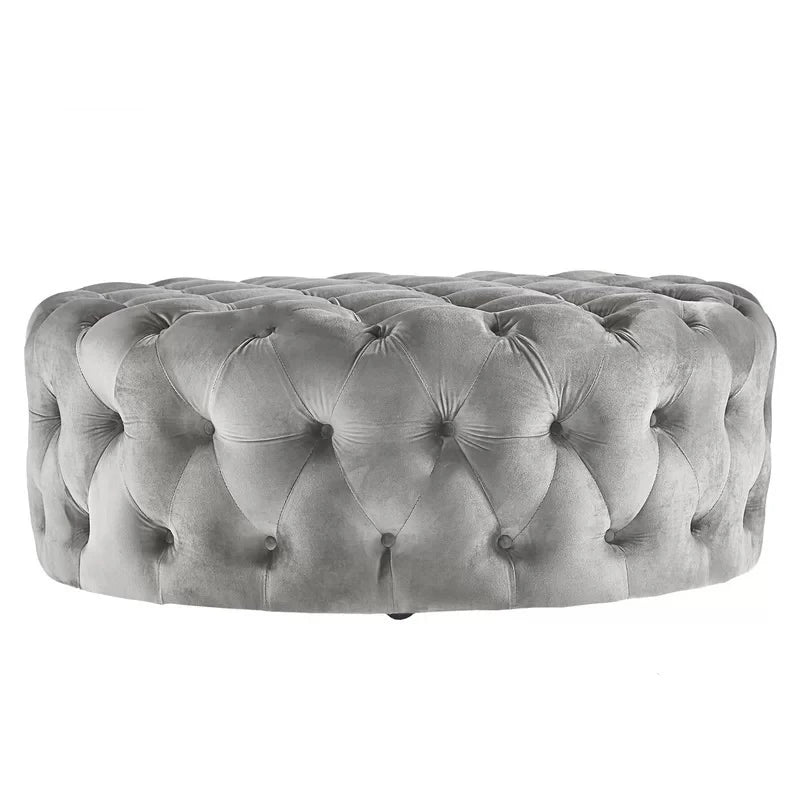 Velvet Round Ottoman Luxury Sofa Stool