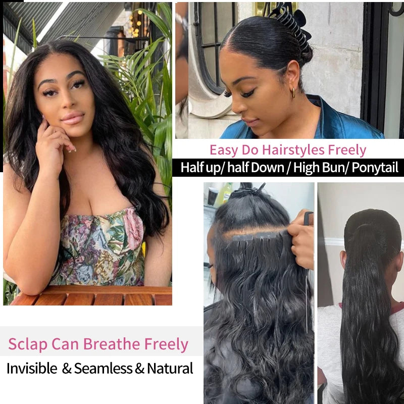 MRS HAIR Body Wave Tape In Human Hair Extensions