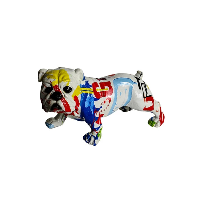 Painted Colorful Art Chihuahua Dog Statue Sculpture