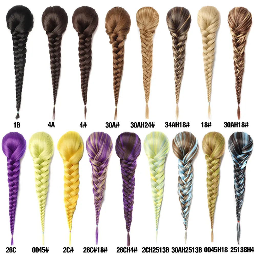 Synthetic Hair Braided Fishtail Ponytail Clip In Hair Extension