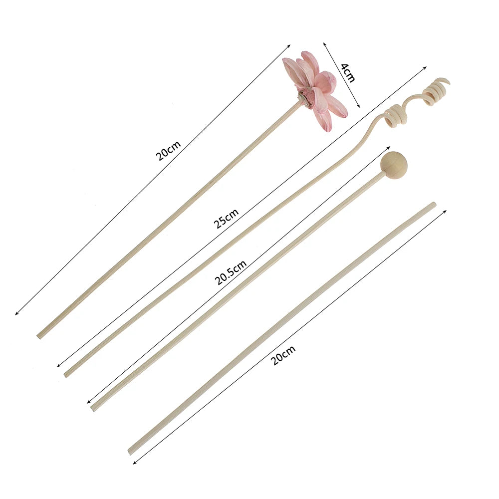 Pink Flowers Lotus Rattan Reed Diffuser Sticks