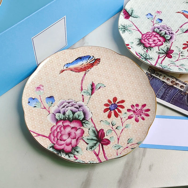 Bone China Dessert Plate Coffee Cup Set