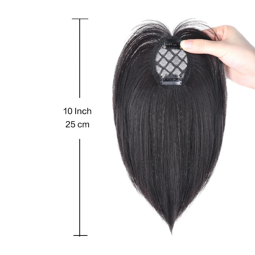 Synthetic Partial Curtain Bangs