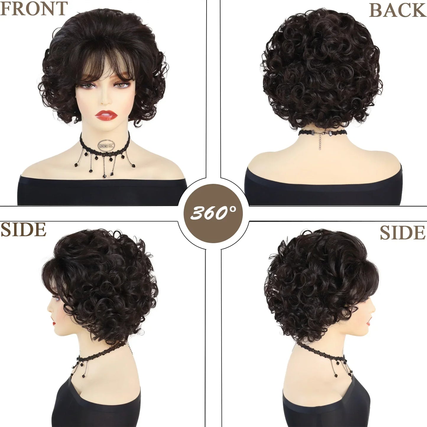 GNIMEGIL Synthetic Short Bob Wig