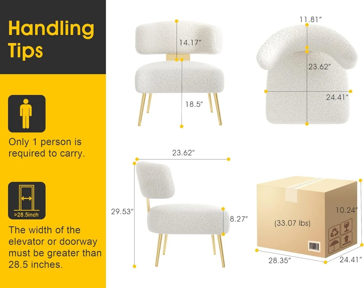 Oversized Sherpa Boucle Accent Chair