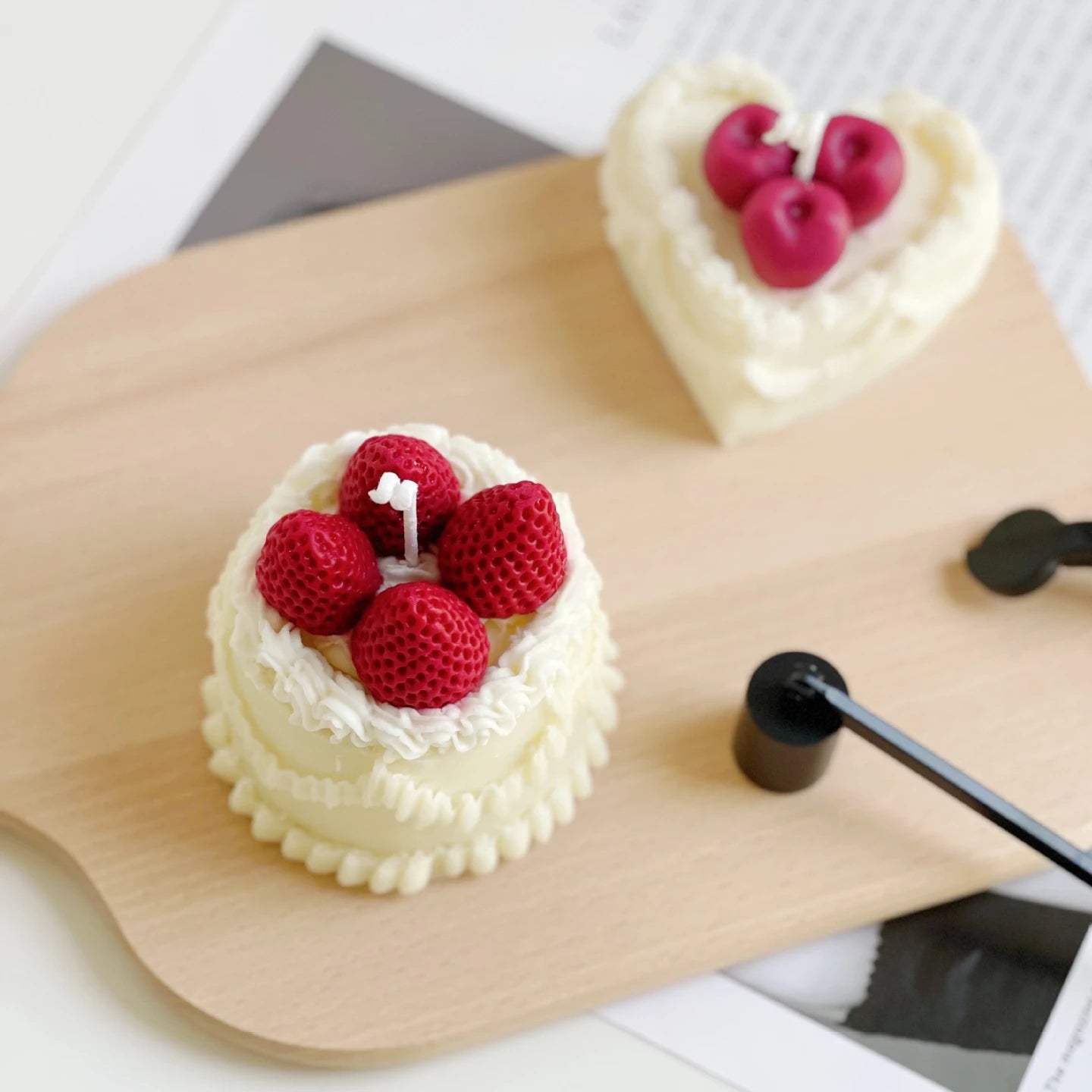 Strawberry Cake Shaped Fragrant Candles