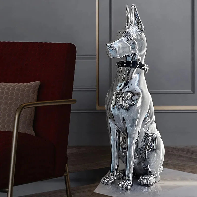 Electroplating Dog Porch Ornament Statue