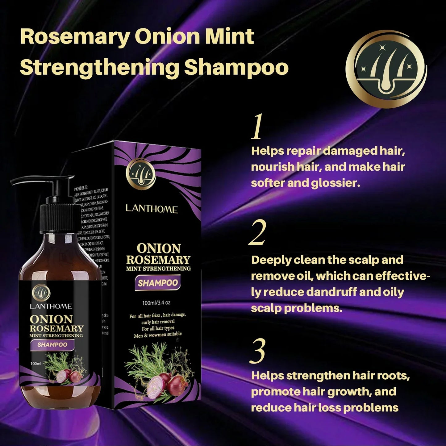 Onion Rosemary Strengthening Shampoo