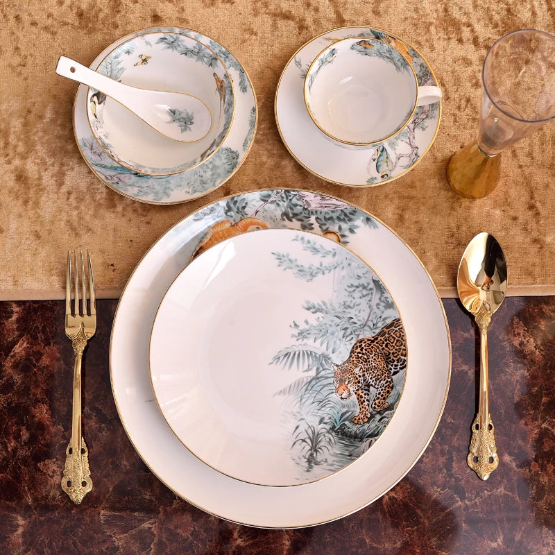 Decorative Forest Animals Porcelain Plates