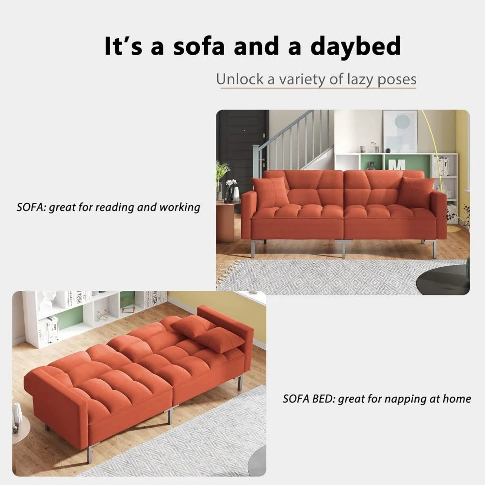 Convertible Upholstered Sofa Couch Bed