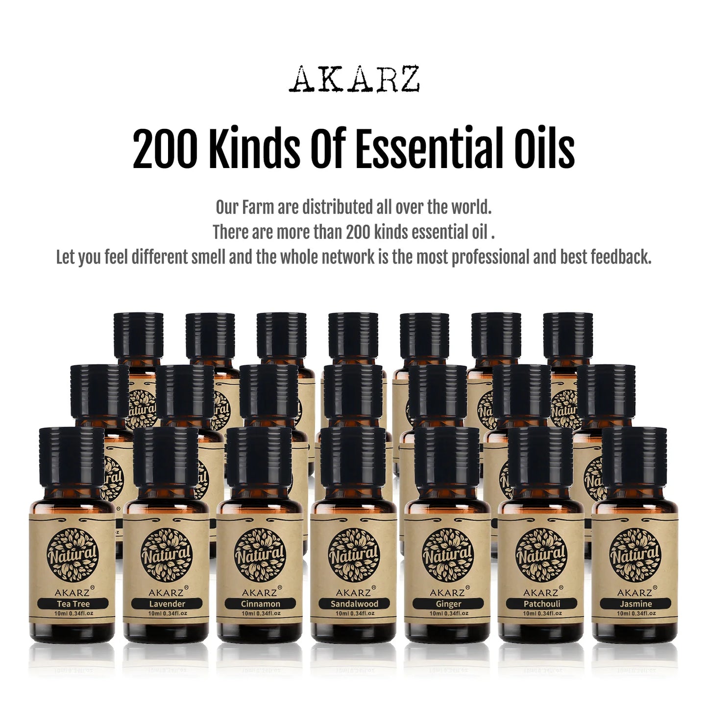AKARZ Violet Orchid Lotus Essential Oil Set