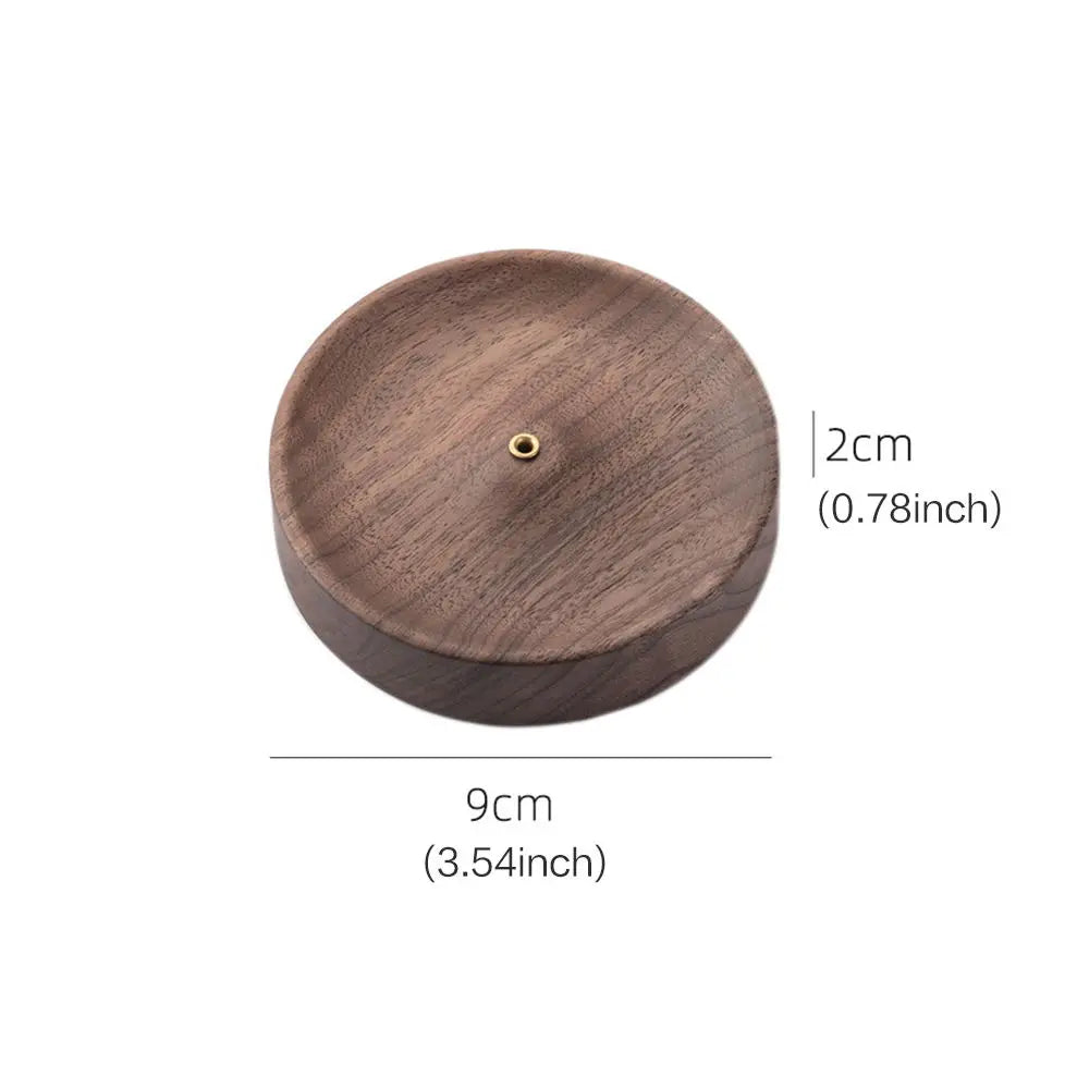 Black Walnut Incense Base Holder