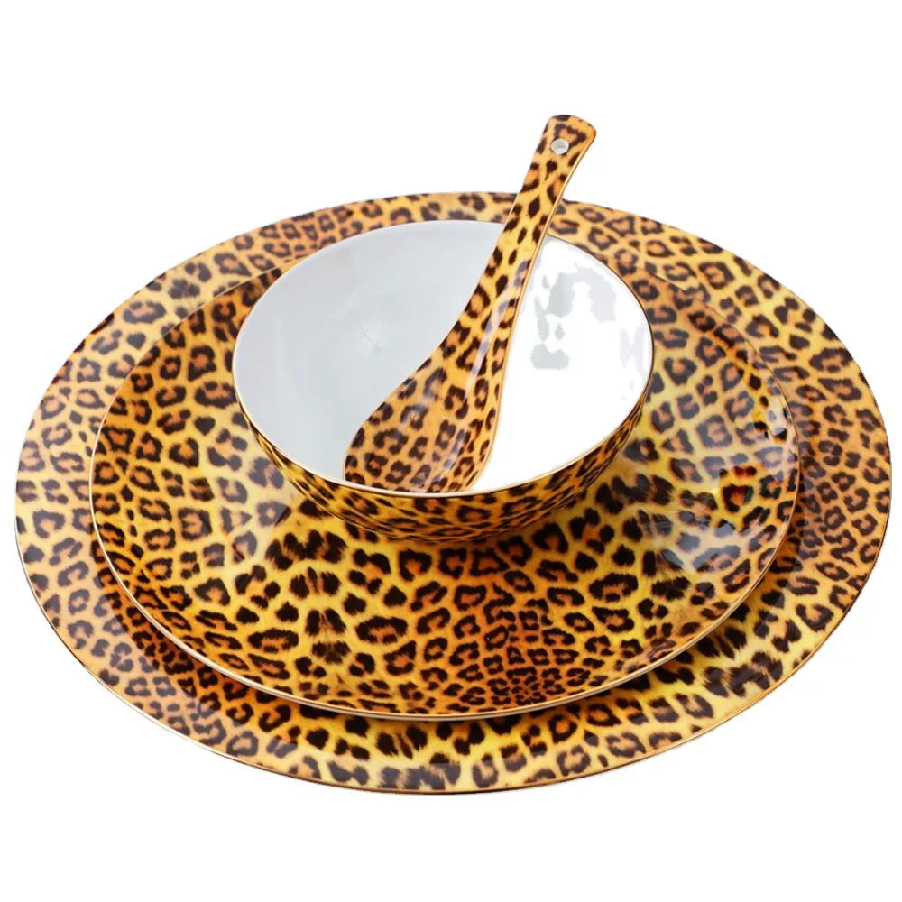 Leopard Pattern Bone China Coffee Tea Cup