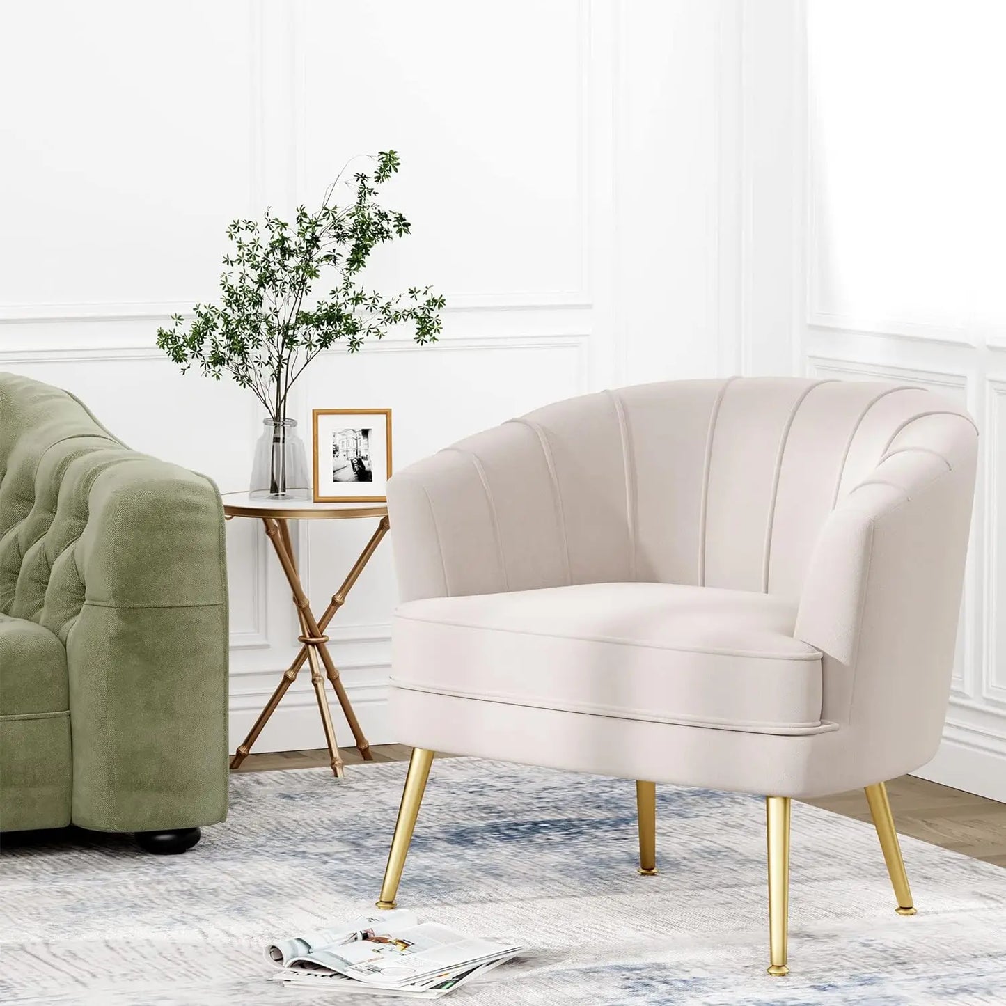 Upholstered Modern Single Sofa Side Chair
