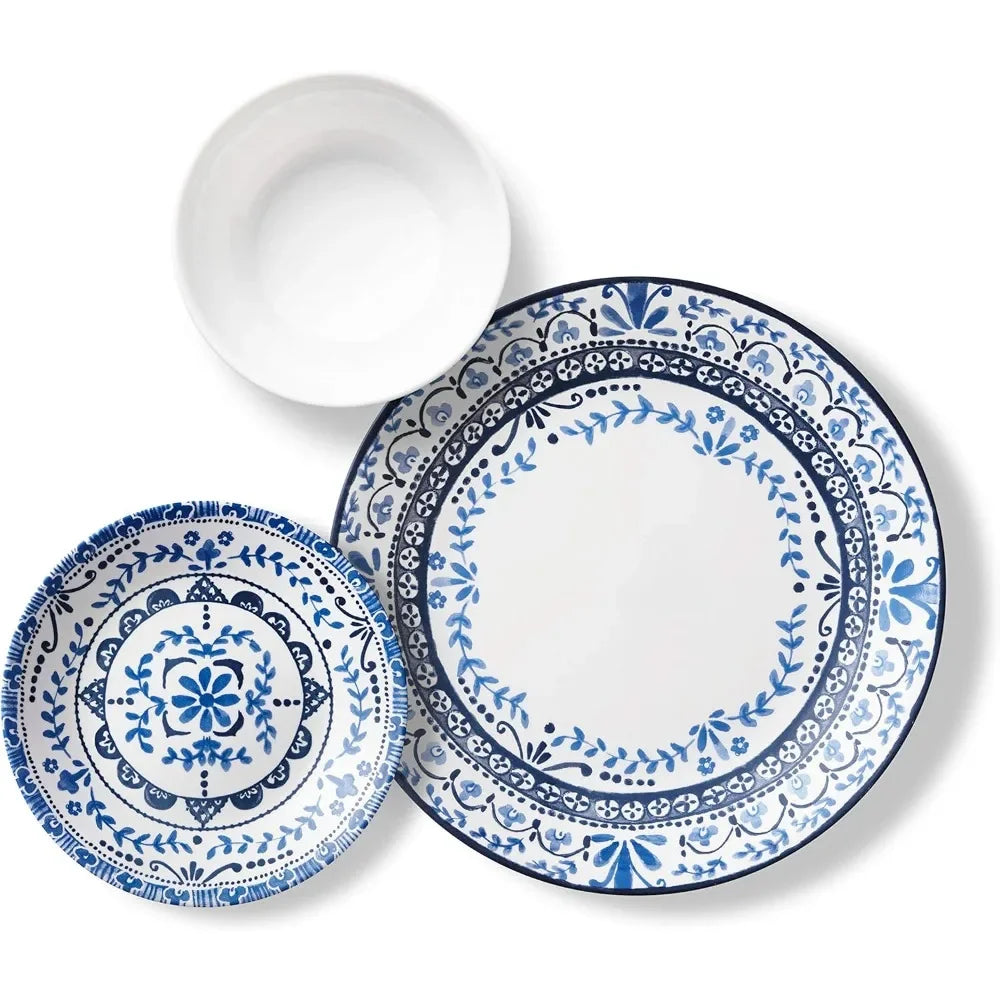 Lightweight Round 4-Pieces 8.5" Glass Salad Plates