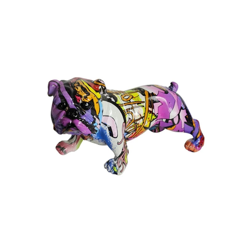 Painted Colorful Art Chihuahua Dog Statue Sculpture